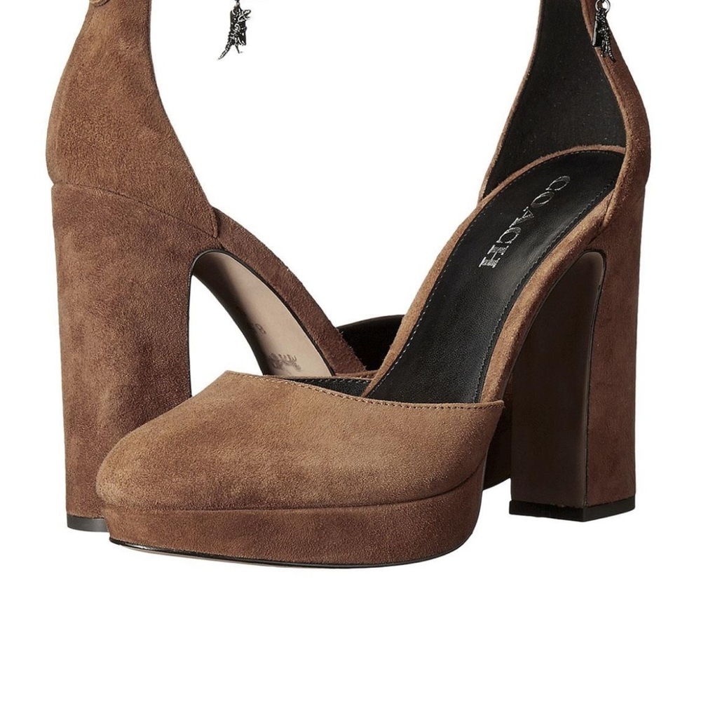 Coach Chrystie Lux Suede Saddle T-Rex